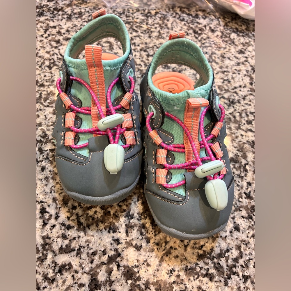 Lilly Gray and Pink and Turquoise Sneakers/Sandals